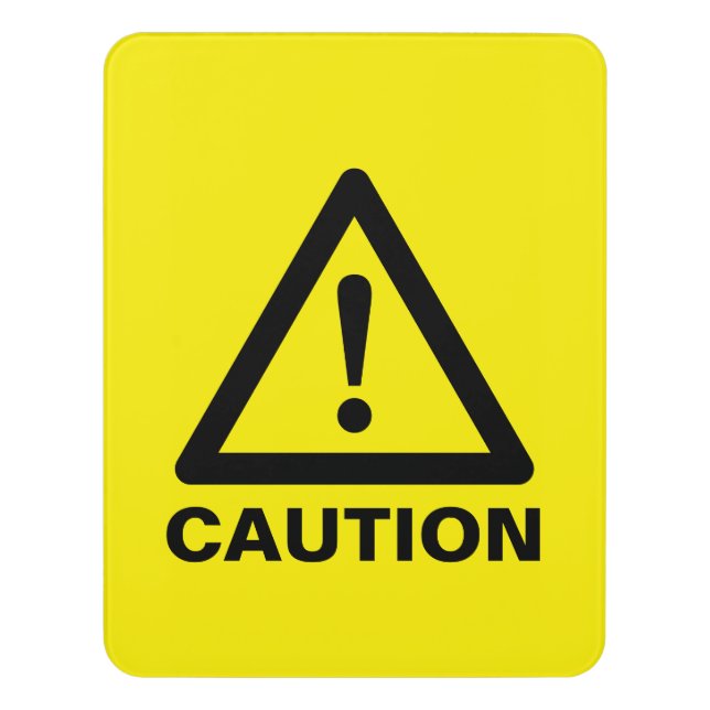 Caution sign yellow with exclamation mark triangle (Contemporary Vert)