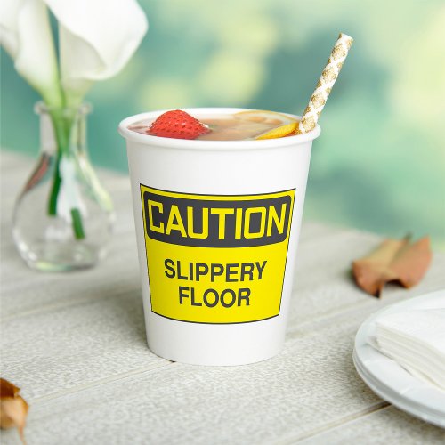 Caution Slipper Floor Sign Paper Cups