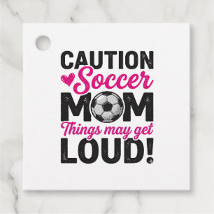 Caution Soccer Mom Loud Vintage Shirt Design_1 Favor Tags