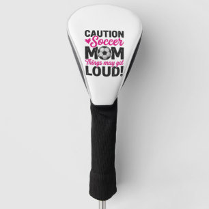 Caution Soccer Mom Loud Vintage Shirt Design_1 Golf Head Cover