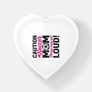 Caution Soccer Mom Loud Vintage Shirt Design_1 Paperweight
