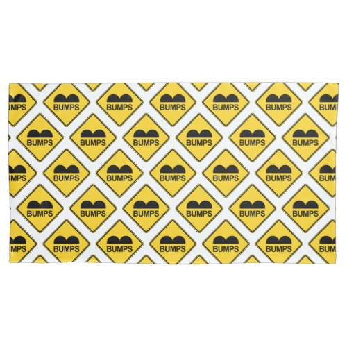 Caution Speed Bumps Funny Traffic Sign Pillow Case