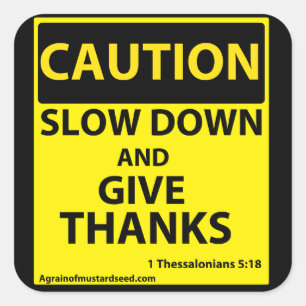 Caution Square Sticker