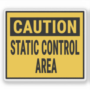 Caution Static Control Area Sticker