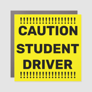 Caution Student Driver Car Magnet