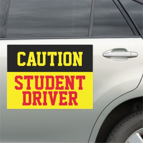 Caution Student Driver Car Magnet