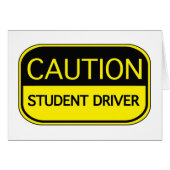 Caution Student Driver Cards (Front Horizontal)