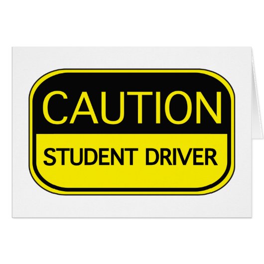 Caution Student Driver Cards (Front Horizontal)