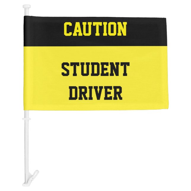 Caution Student Driver Flag (Front)