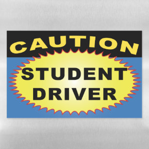 Caution Student Driver Learning To Drive Magnetic Dry Erase Sheet