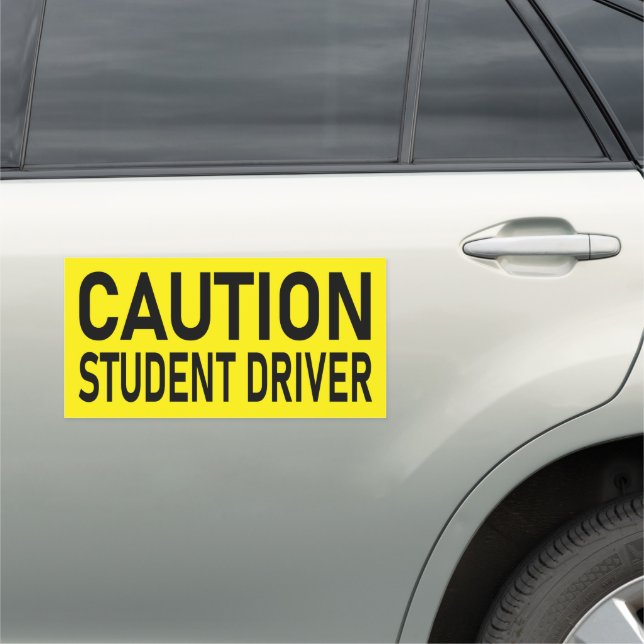 Caution Student Driver - Safety Car Magnet (In Situ)