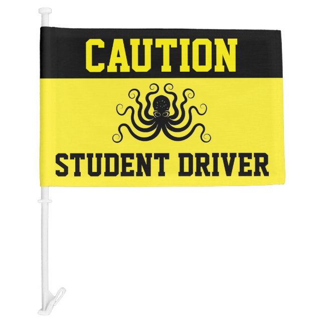 Caution Student Driver Safety Flag (Front)