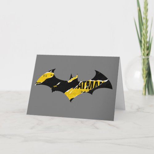 Caution Tape Batman Logo Card