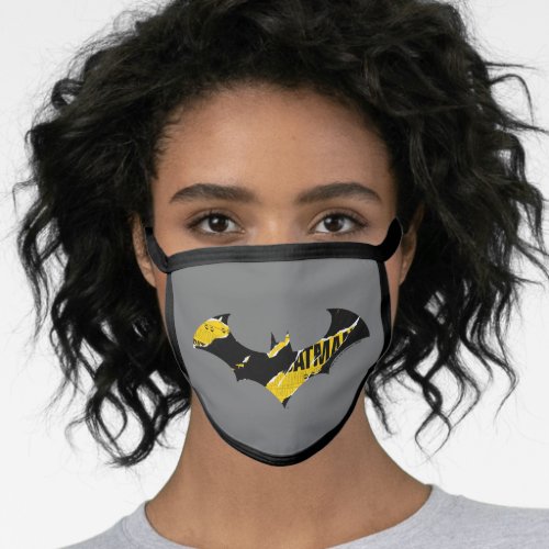 Caution Tape Batman Logo Face Mask