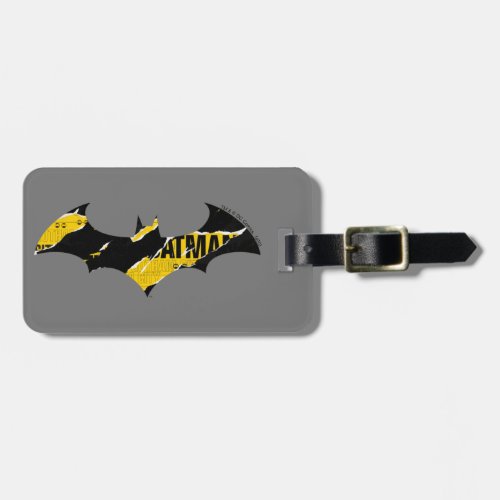 Caution Tape Batman Logo Luggage Tag
