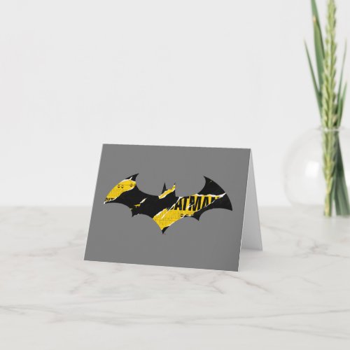 Caution Tape Batman Logo Note Card