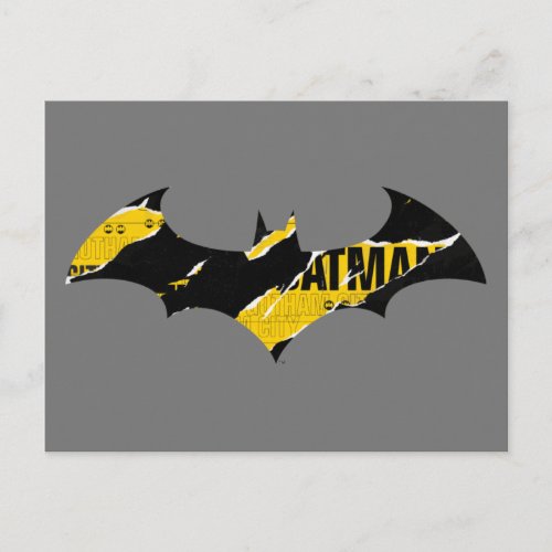 Caution Tape Batman Logo Postcard