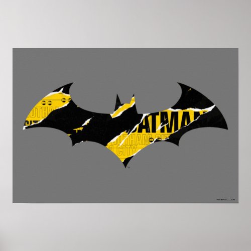 Caution Tape Batman Logo Poster