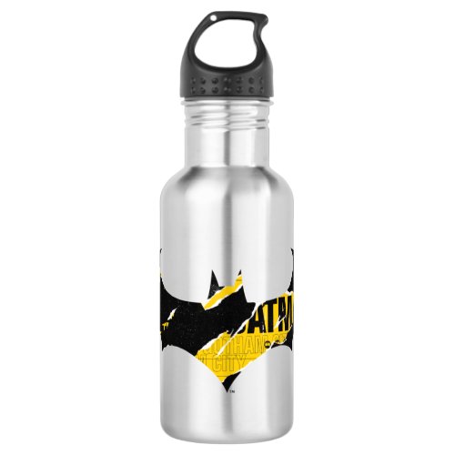 Caution Tape Batman Logo Stainless Steel Water Bottle