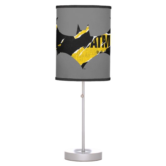 Caution Tape Batman Logo Table Lamp (Front)