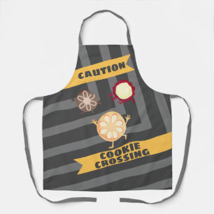 Caution tape cookie crossing baker kitchen apron