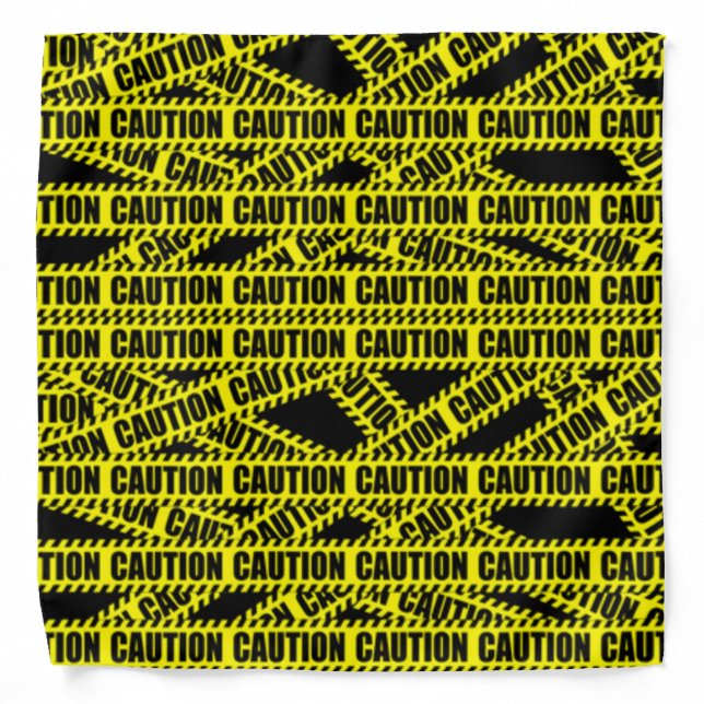 Caution tape design bandana (Front)