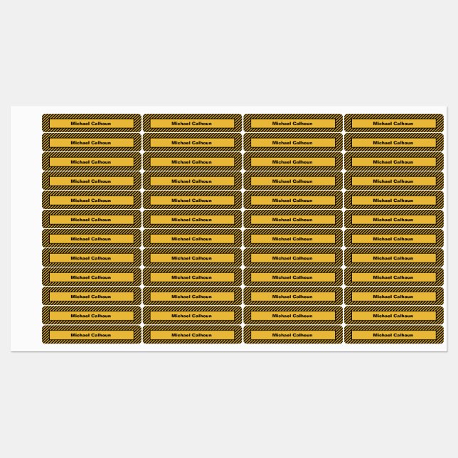 Caution Tape Design Personalized Labels (Sheet)