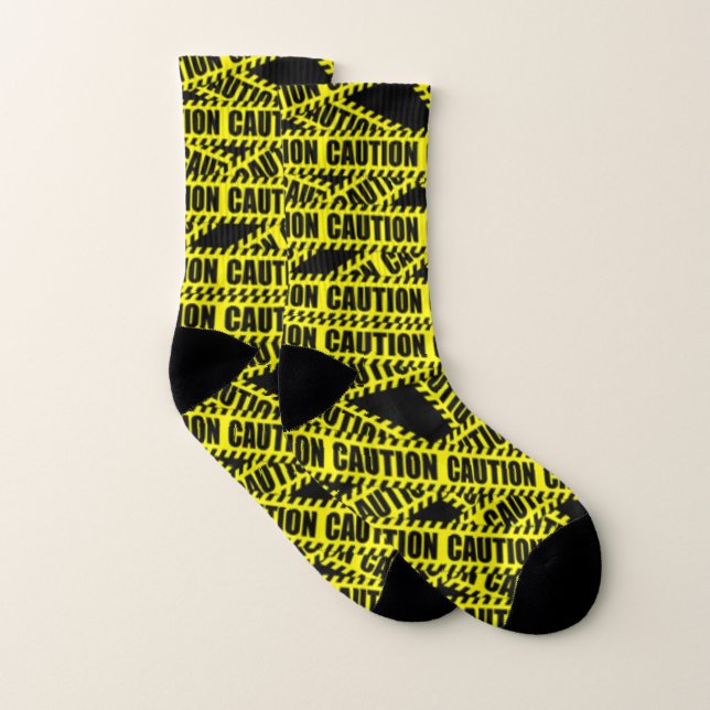 Caution tape design socks (Pair)