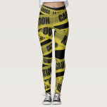Caution Tape Leggings<br><div class="desc">Check out this crime scene styled necktie, covered from top to bottom in warning tape. Caution, Do Not Cross, Keep Out, and Danger. These are the warnings that will help you keep the unruly people at away.</div>