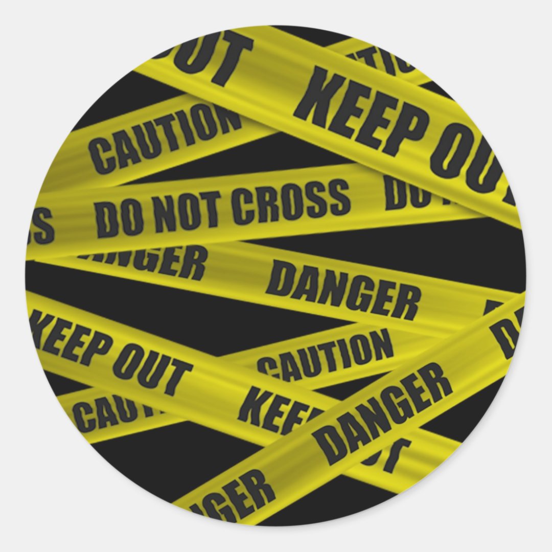 Caution Tape Stickers Zazzle