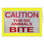 Caution! These Animals Bite! Cards (Front Horizontal)