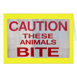 Caution! These Animals Bite! Cards