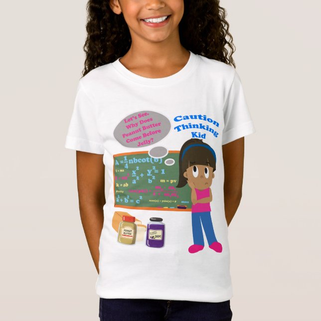Caution Thinking Kid Tee (Front)
