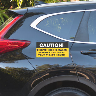 Caution this Vehicle is Makes Frequent Stops at  Sticker