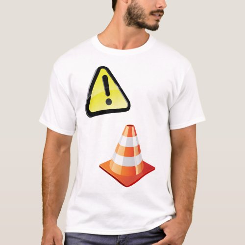 Caution Traffic Cone Warning T_Shirt