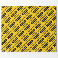 CAUTION Under Construction Wrapping Paper