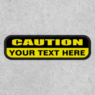 Caution Warning Custom Rectangle Sticker Patch