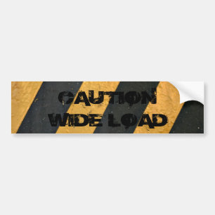CAUTION WIDE LOAD BUMPER STICKER