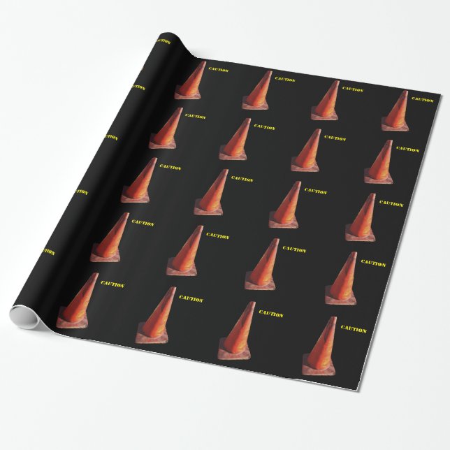 Caution Wrapping Paper (Unrolled)