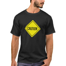 Caution Yellow Sign | Basic Dark T-Shirt
