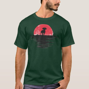 Cav-a-Jack Japanese Sunset Retro Dog Red T-Shirt