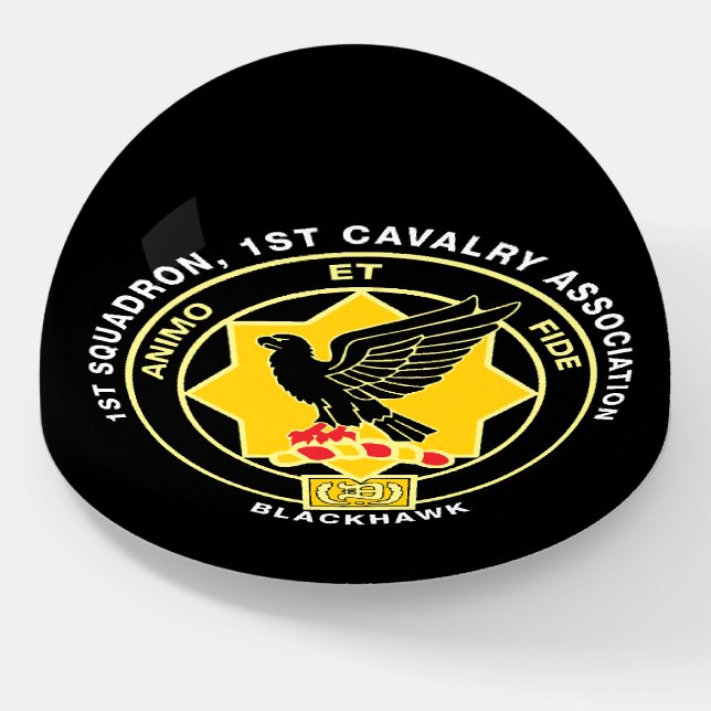 Cav Association Domed Paperweight (Angled)