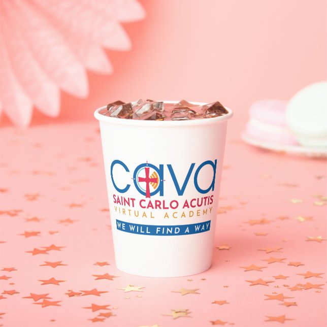 CAVA Logo T-Shirt Paper Cups (Insitu)