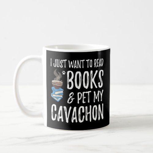 Cavachon Avid Book Reader Funny Dog Mom  Raglan  Coffee Mug