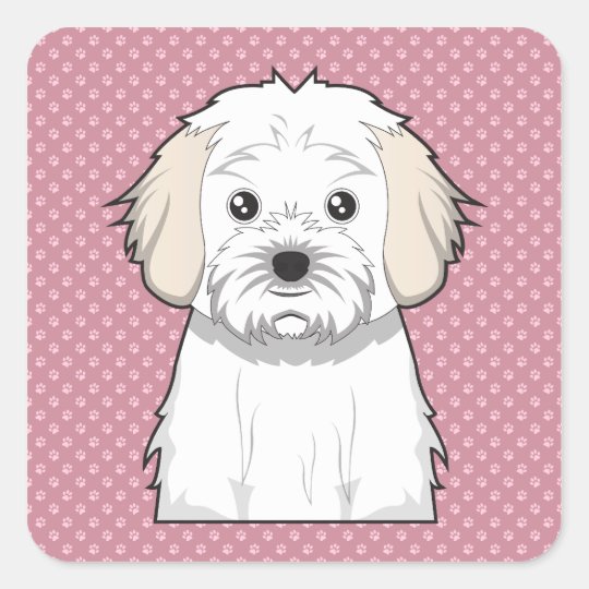 Cavachon Cartoon Square Sticker