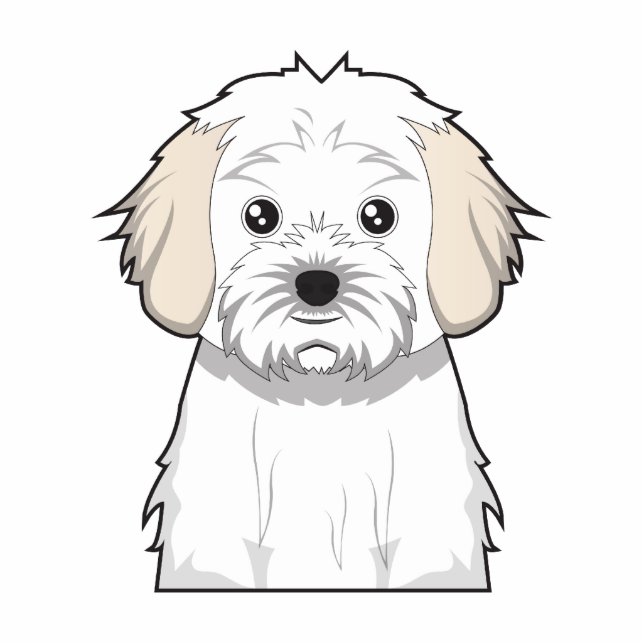 Cavachon Cartoon Statuette (Front)