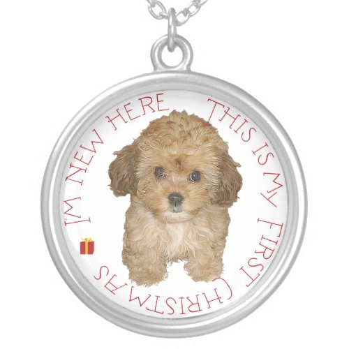 Cavachon Christmas Portrait Necklace