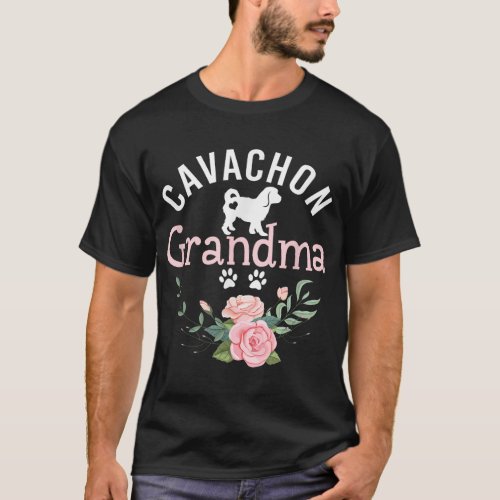 Cavachon Grandma Cavachon Dog Lover Christmas T_Shirt