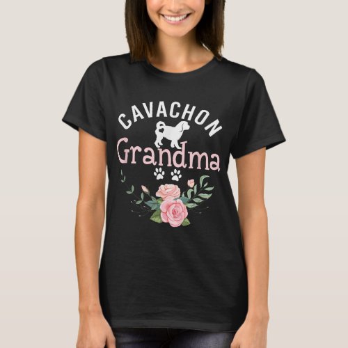 Cavachon Grandma Cavachon Dog Lover Christmas T_Shirt