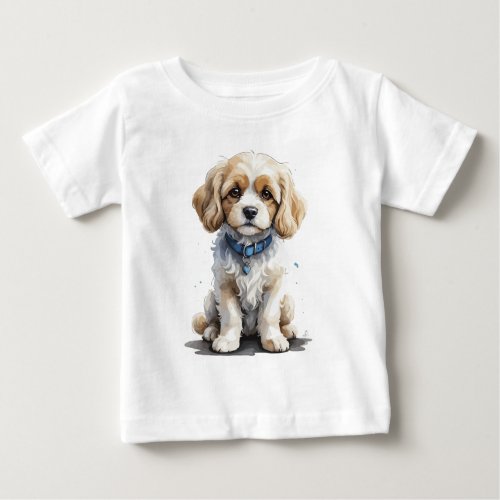 Cavachon puppy design baby T_Shirt